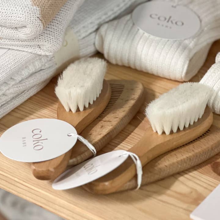 COKO baby - Wholesale Hair brush/comb set – Kids & baby - Bamboo Baby Hair Brush and Comb Set1