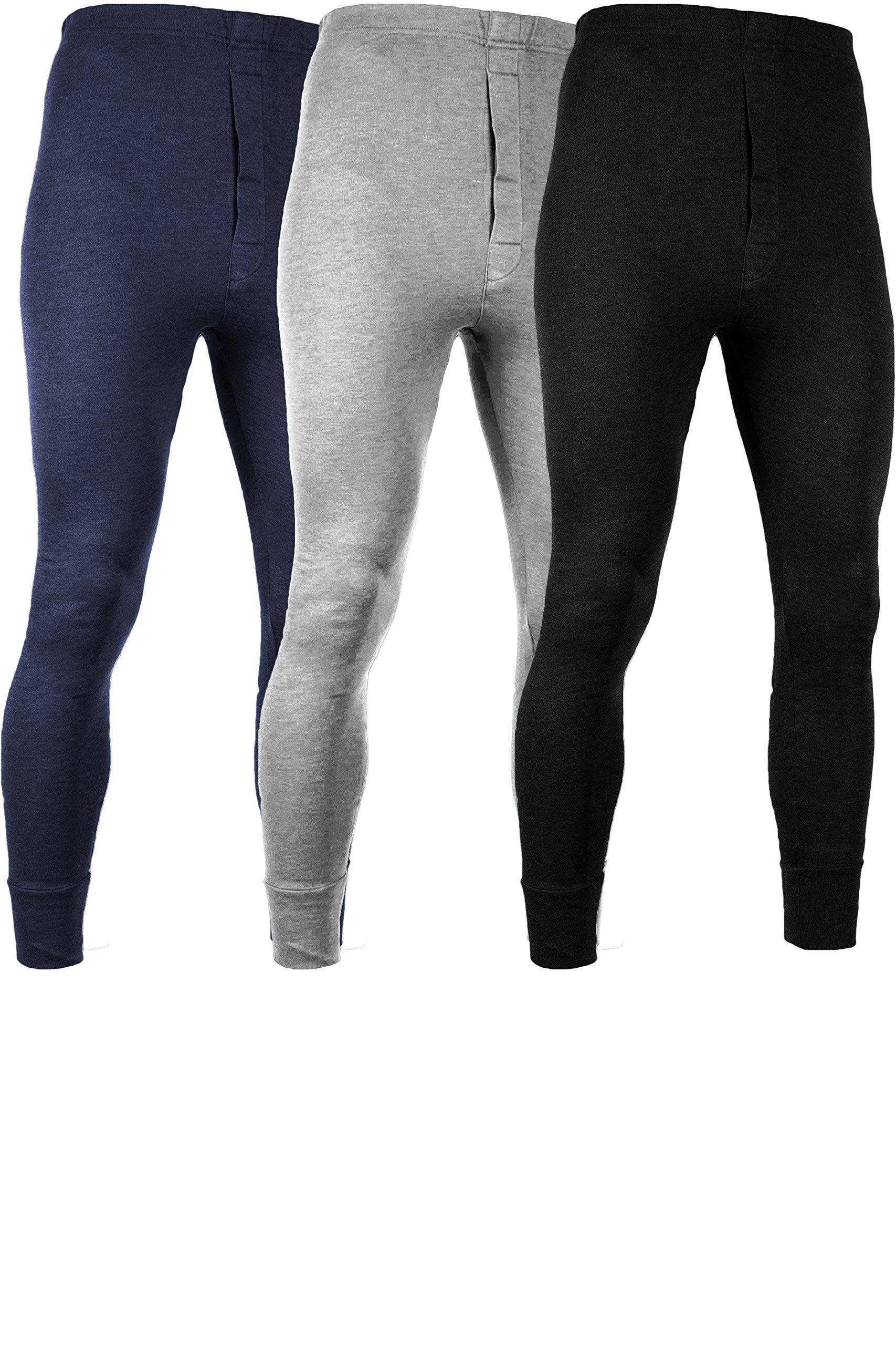 I-Wear Brands - Wholesale Underwear - Men's - 3 Pack Men's Base Layer Long Thermal Underwear Pants14