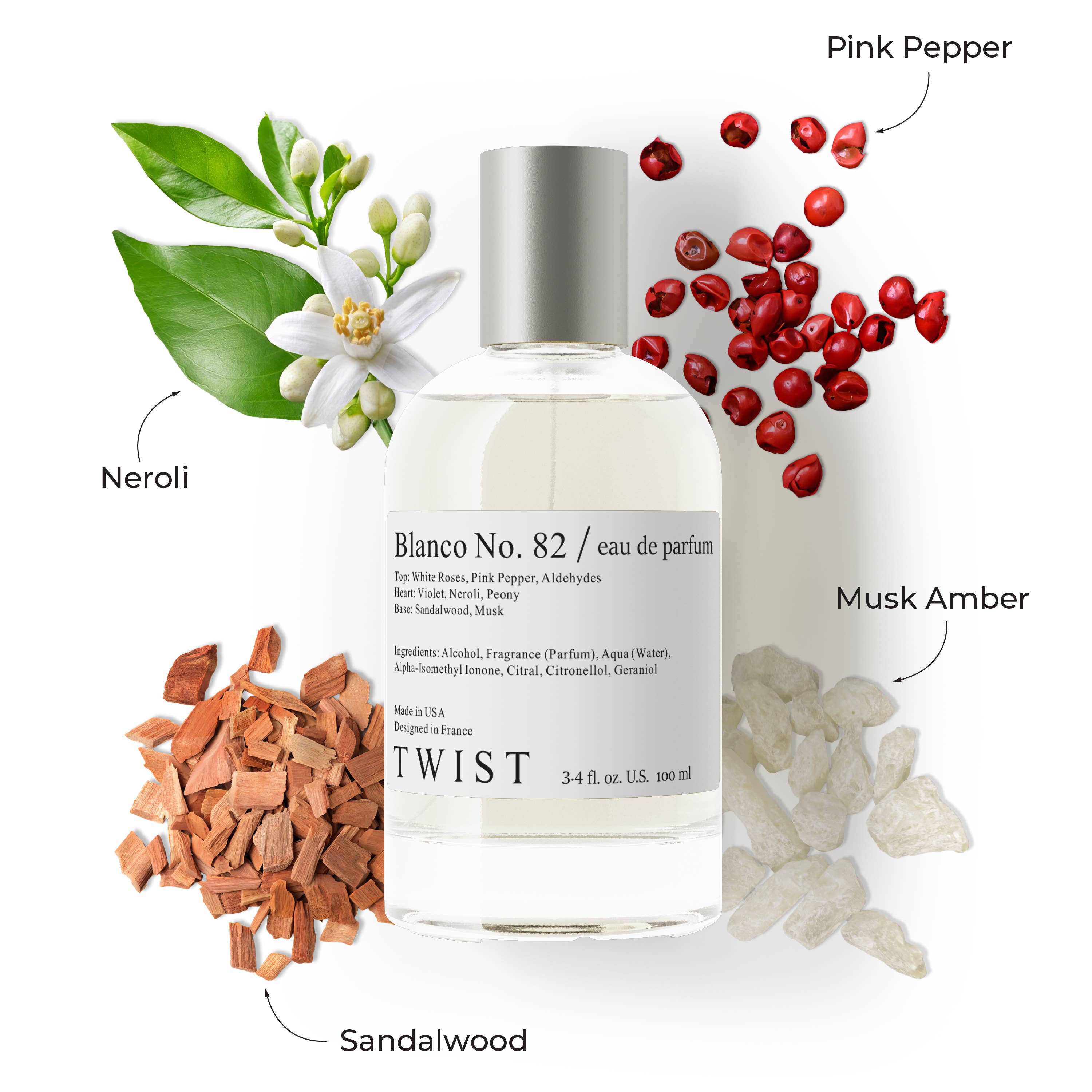 Twist Perfumes - Wholesale Perfume/Eau de Toilette - Twist Blanco No. 82 - Inspired by B. Blanche0