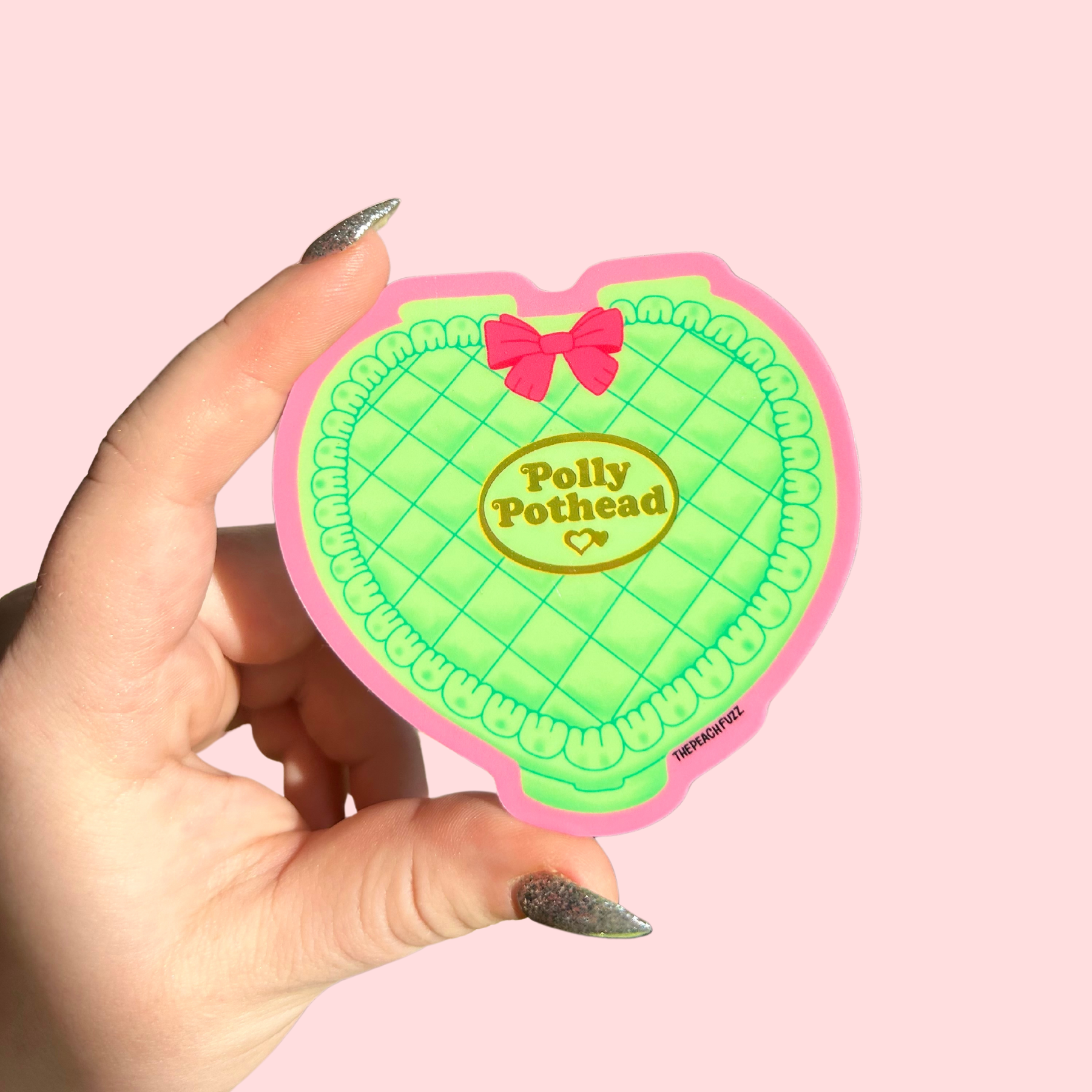 The Peach Fuzz - Wholesale Sticker - Polly Pothead Sticker0