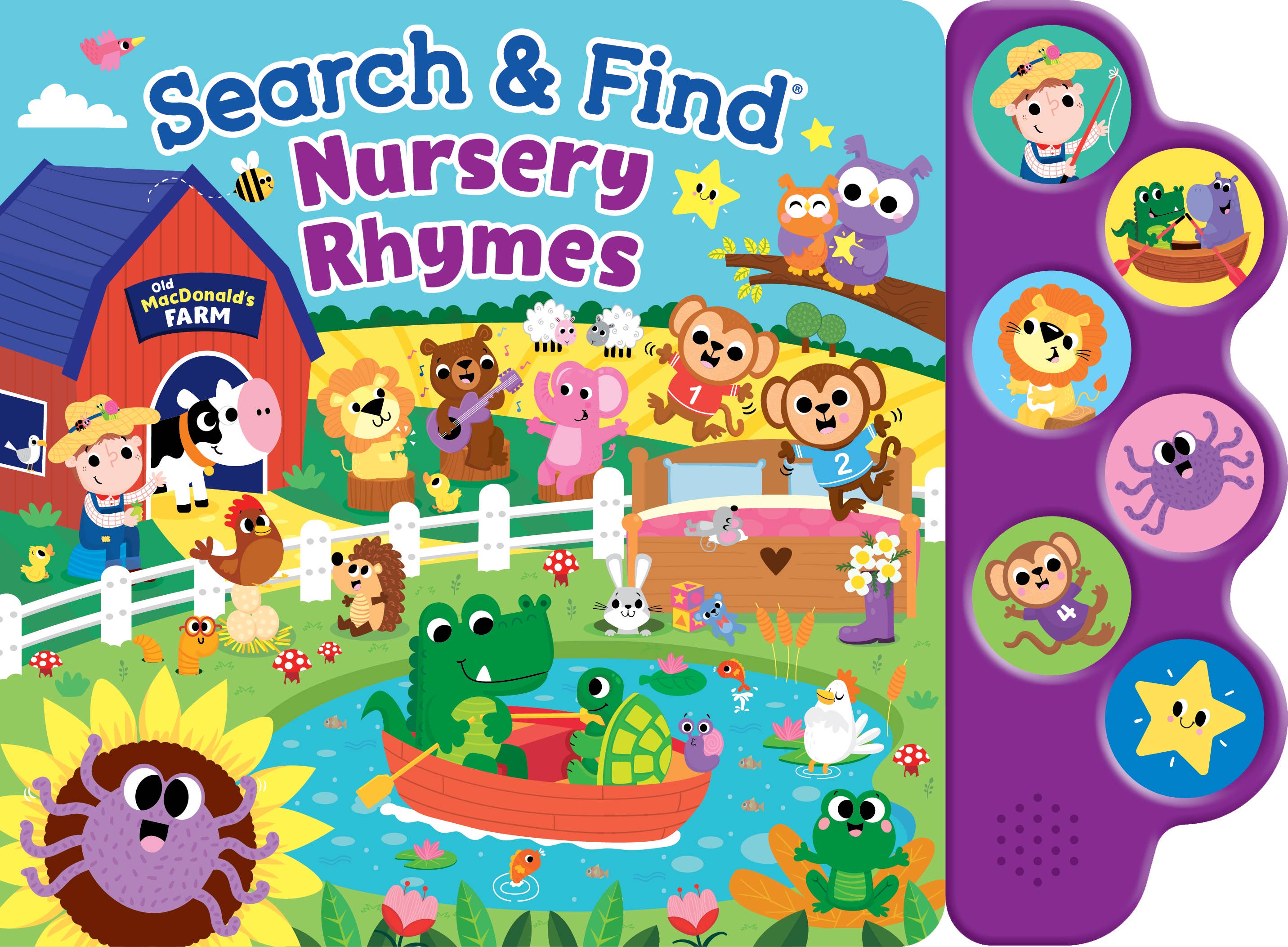 Kidsbooks Publishing - Wholesale Baby & Toddler Book (0-2) - Search & Find Nursery Rhymes: 6-Button Sound Book0