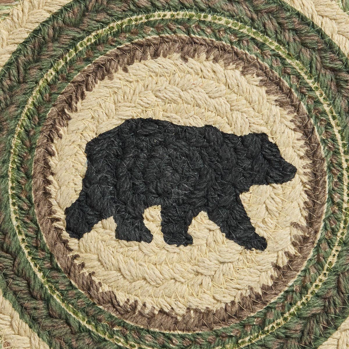 Park Designs - Wholesale Trivet - Country Pines Bear Printed Braided Trivet 8"2