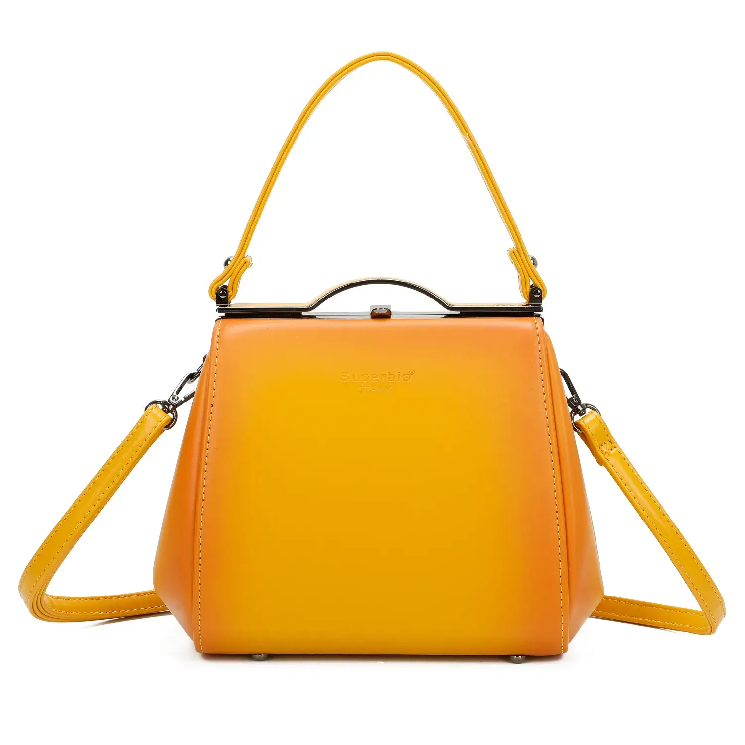 Superbia - Wholesale Top Handle Bag - Women's - Vintage Smoky Effect Pu Clasp Opening Top Handle Bag- P828912