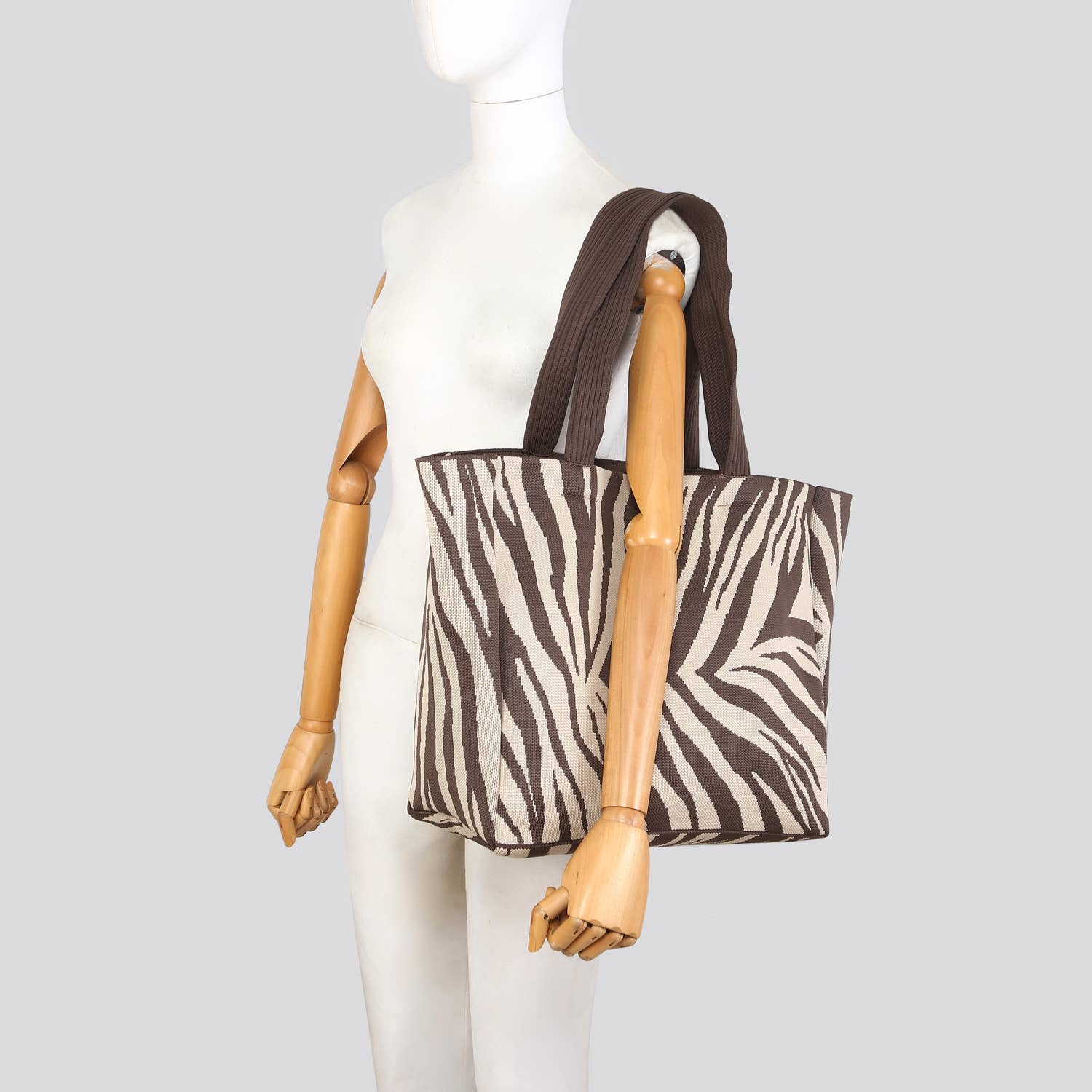 House of Milano – wholesale Tote bag – Women's – 25414 Zebra Print Large Shopper Bag7