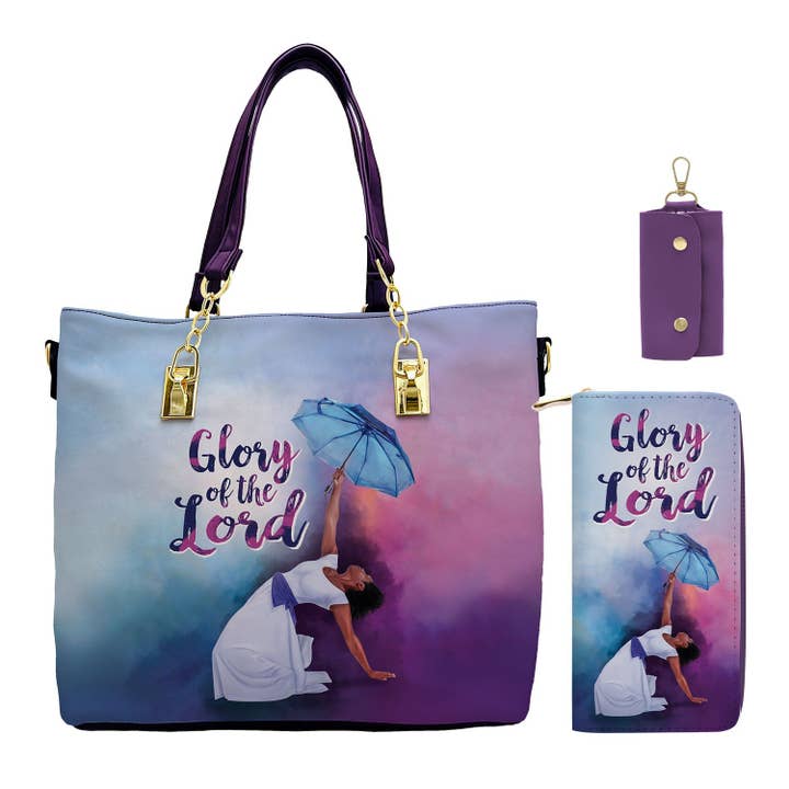 African American Expressions - Wholesale Tote Bag - Women's - Glory of the Lord Handbag Set