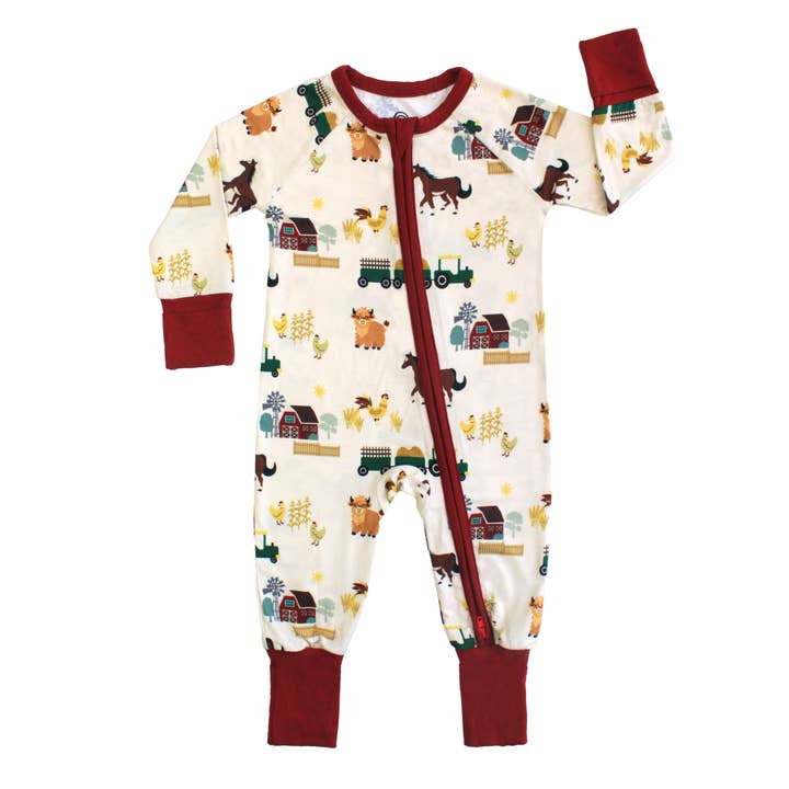 Pijama de Bebé Conversível de Bambu na Quinta por atacado de Emerson and Friends