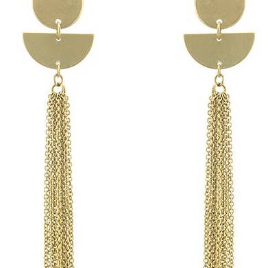 Earrings - Gld Dlb Shape Chain Tasse for wholesale by Flirt Jewelry