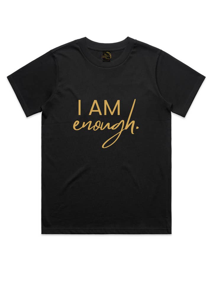 Womens' I Am Eough. You Are Enough. Relaxed Fit Crewneck T-Shirt for wholesale by Collective Inspo By Design