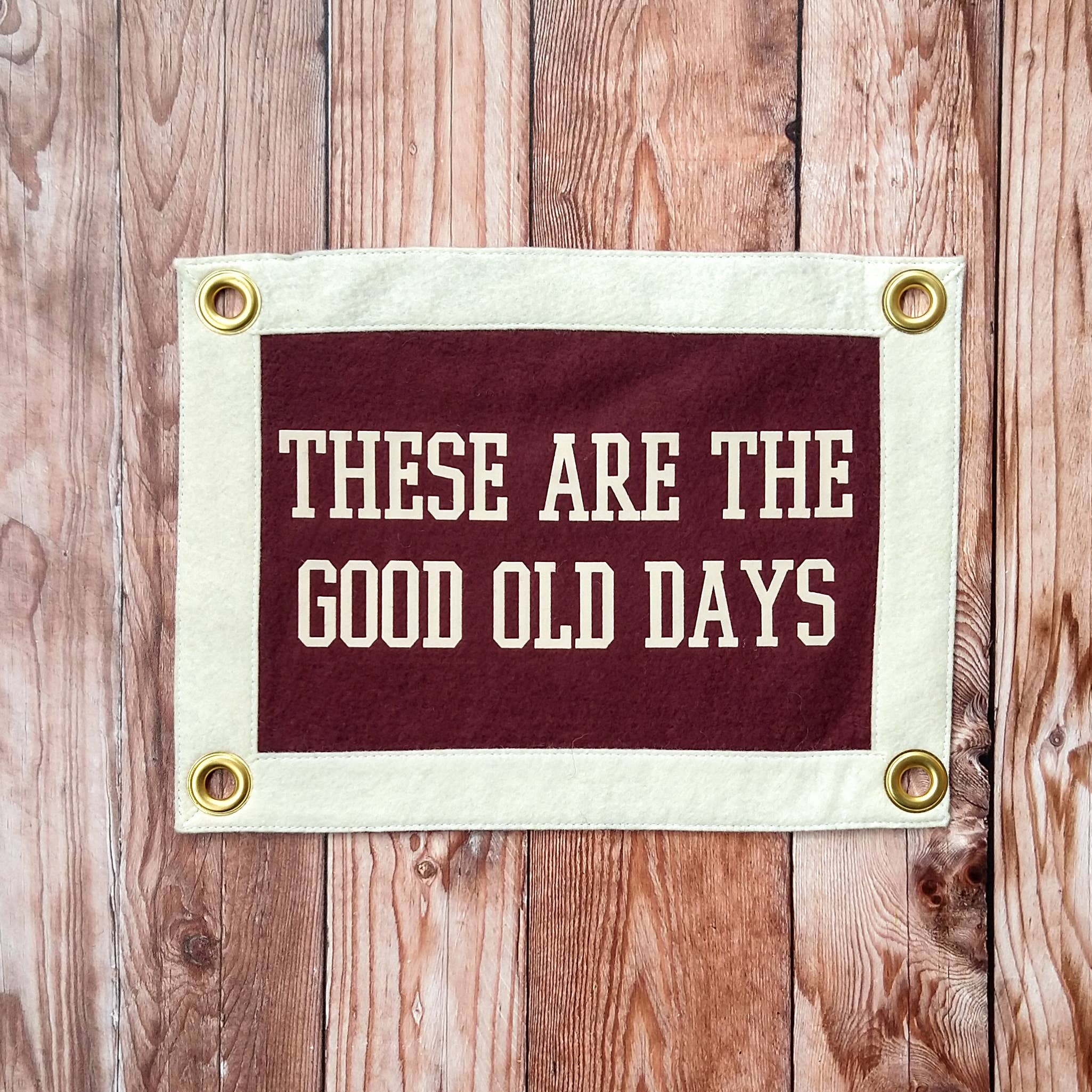 Pennant For Your Thoughts - Wholesale Banner - These Are The Good Old Days Camp Flag | Wall Hanging Banner0