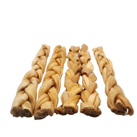 Dibo Pet Foods - Wholesale Pet Treats - Dog - Braided Beef Collagen Stick Natural - 12"2