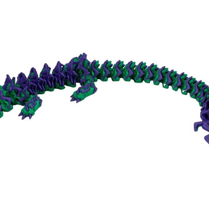 Acworth Alchemist - Wholesale Fidget Toy - Kids - Multicolor Storm Dragon Fidget Toy - 3D Printed Articulated Dragon