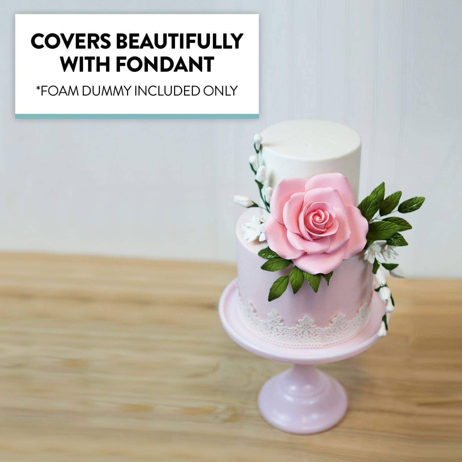 Global Sugar Art - Wholesale Cake Stand - 8x8 Inch Square Cake Dummy – Styrofoam Fake Cake for Decorating, Display & Practice, by Global Sugar Art4