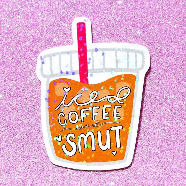 Kindle-Buchaufkleber mit Eiskaffee und Schmutz für den Großhandel von Smut Babe Co.