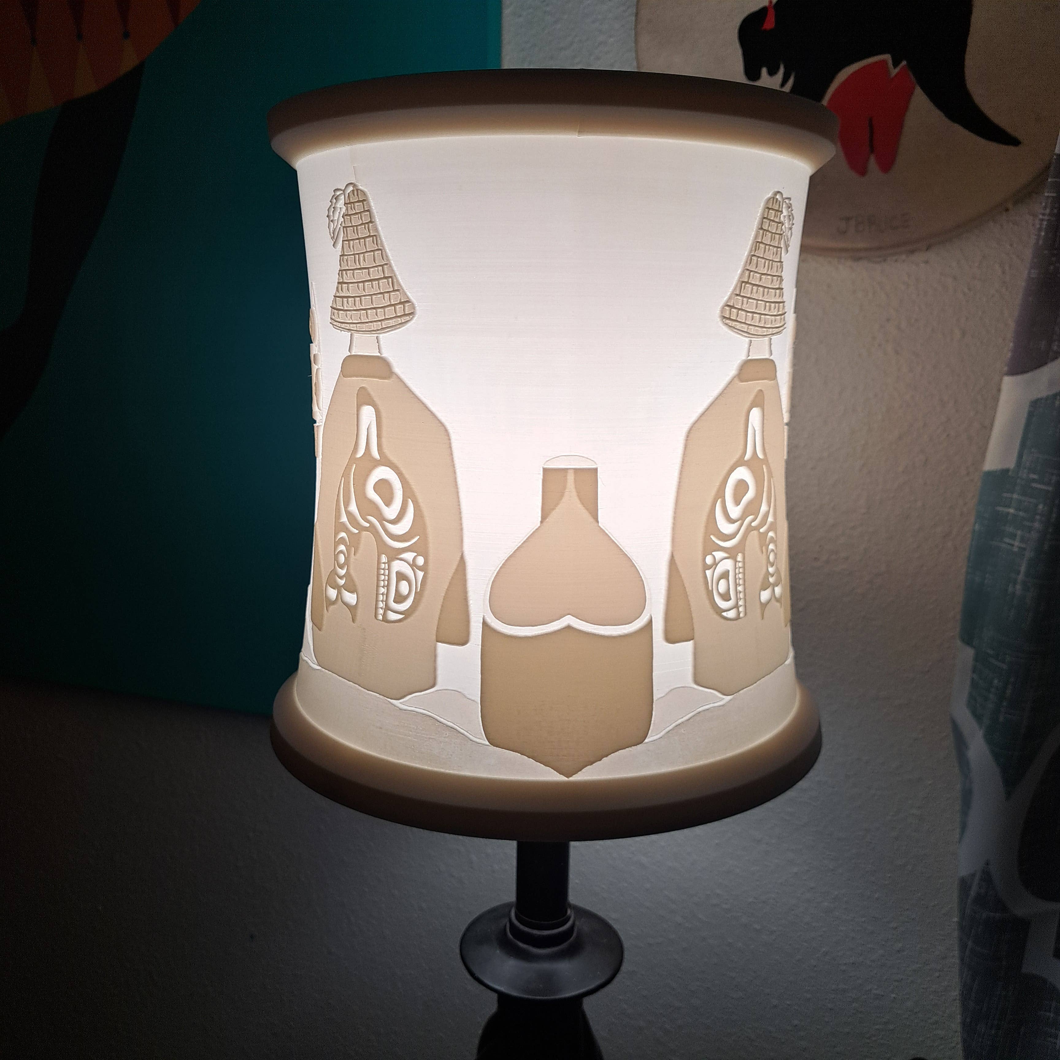 3D Printed Lamp Shades with Original Art - Lamp Shade ONLY for wholesale by 10 Buffalos Art