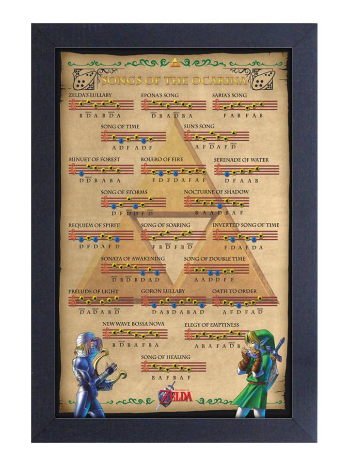 Zelda - Songs of the Ocarina Framed Print for wholesale by Pyramid America