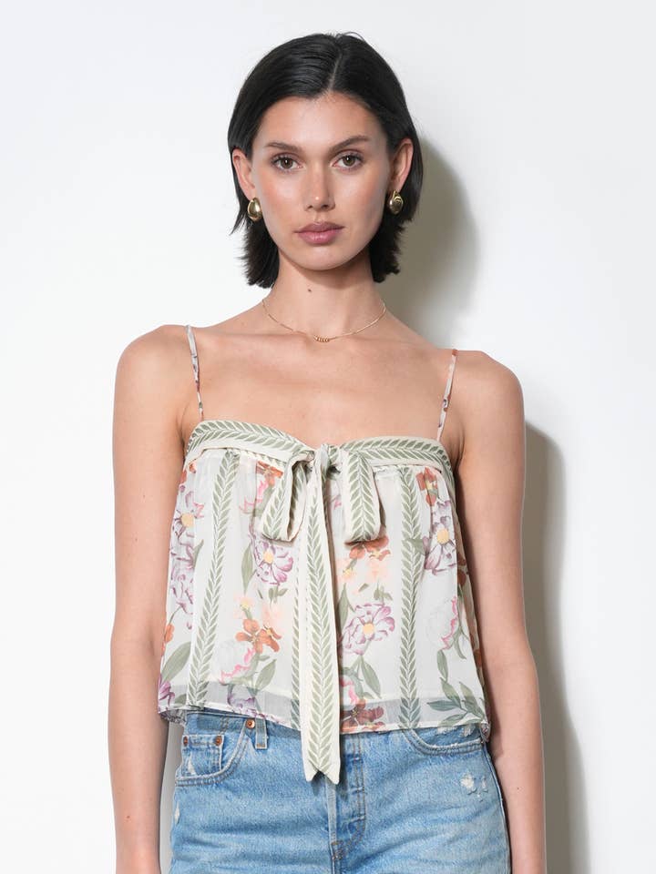 Top sem mangas com laço frontal Taylor por atacado de Greylin