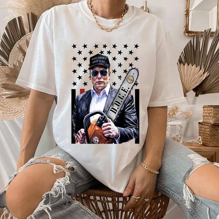 Wholesale Elon Musk Chainsaw Shirt, Chainsaw For Bureaucracy Sweater