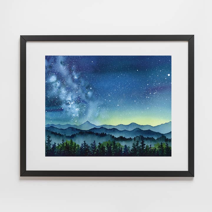 Consapevole delle Stelle - Stampa Fine Art Giclée 8x10 pollici per la vendita all'ingrosso da parte di Shelby Thayne Art