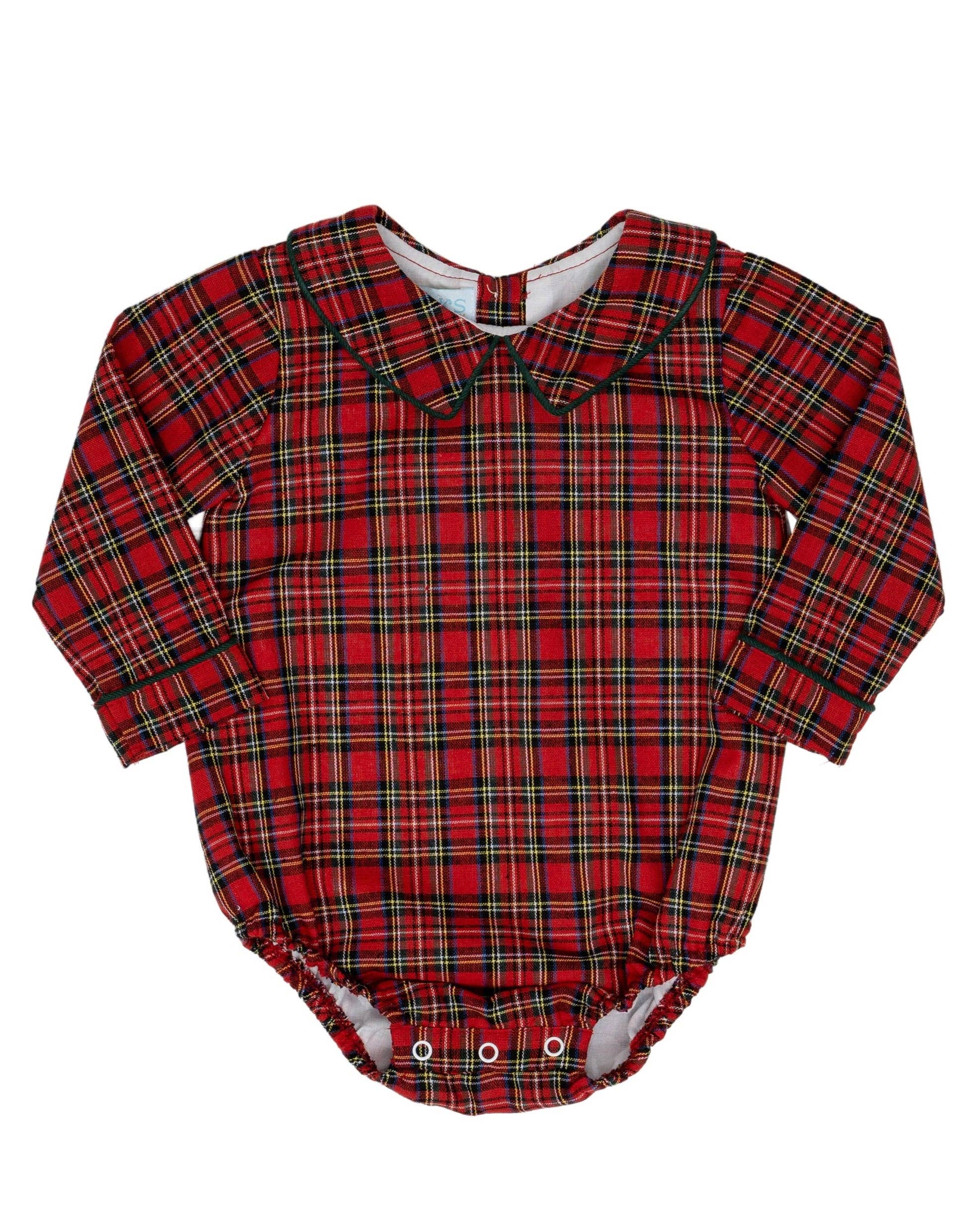 The Oaks Apparel Company - Wholesale Bodysuit (Non-Footed) - Baby - Phillip Red Tartan Bubble