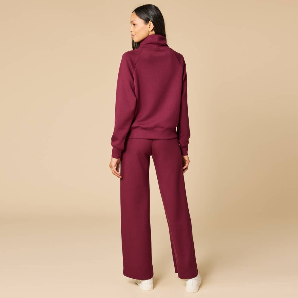 Softies - Wholesale Lounge Set - Women's - Athleisure DreamTech Mock Neck with Pleat Pant for Women10