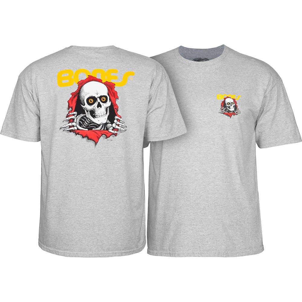 Rat City Sk8 Shop - Wholesale Screen Printed T-Shirt - Men's - Powell Peralta Ripper T-shirt - Grey1