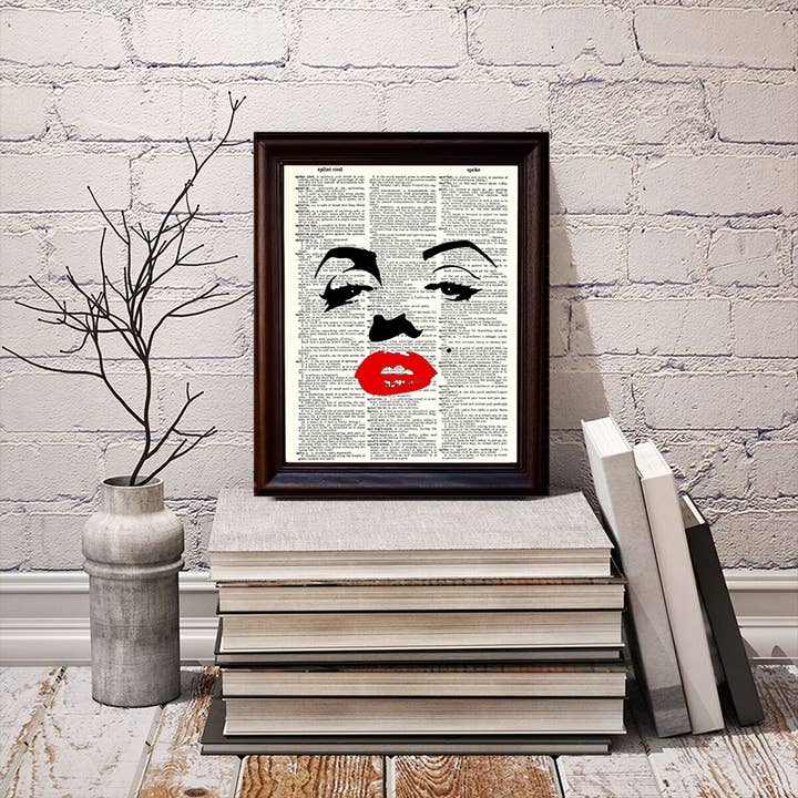 Fresh Prints of CT - Wholesale Art Print - Marilyn Monroe Silhouette Dictionary Print