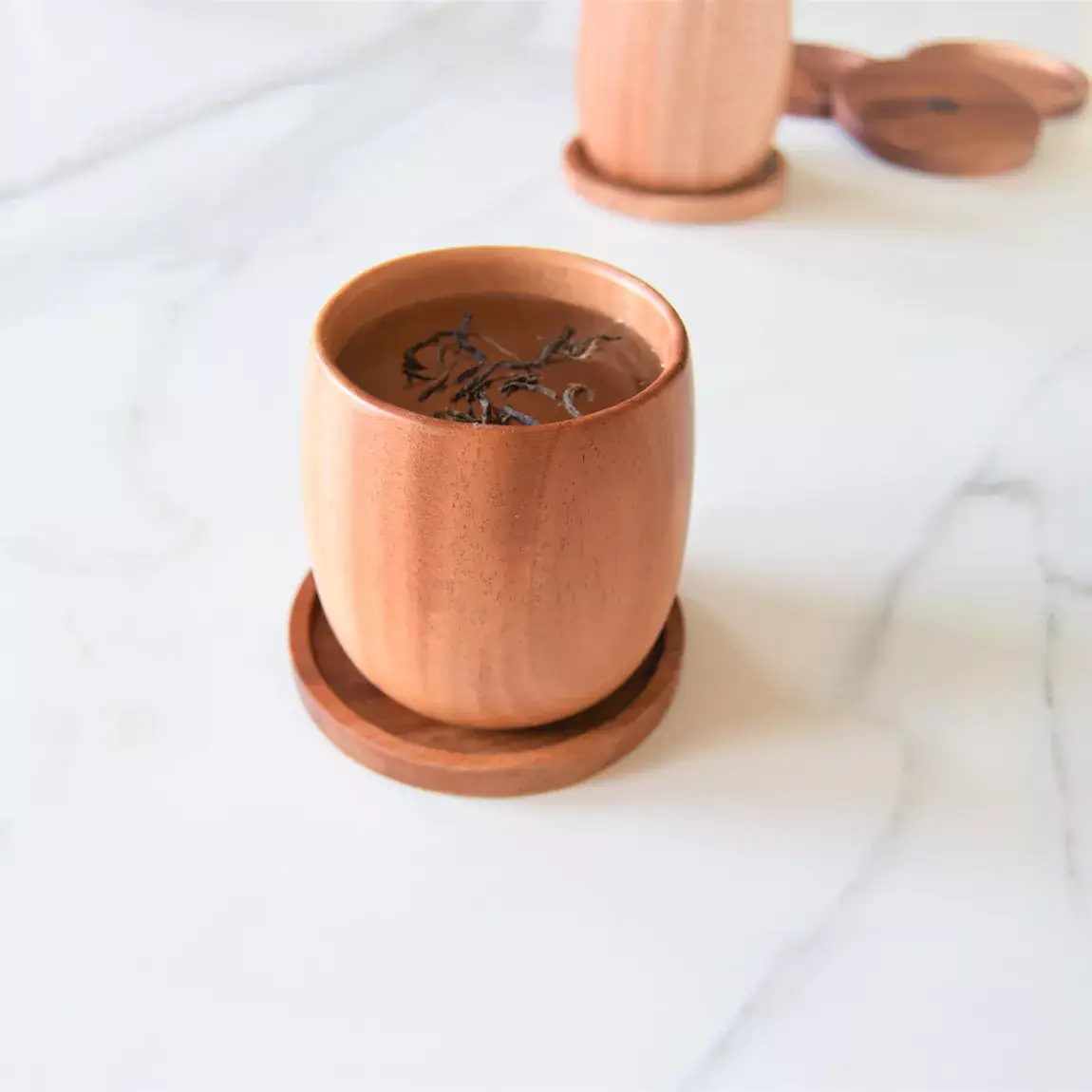 Khaya Woodware - Wholesale Coffee/Tea Cup - Khaya Wood - Japanese-style Tea Cup - Handmade - Eco-friendy5