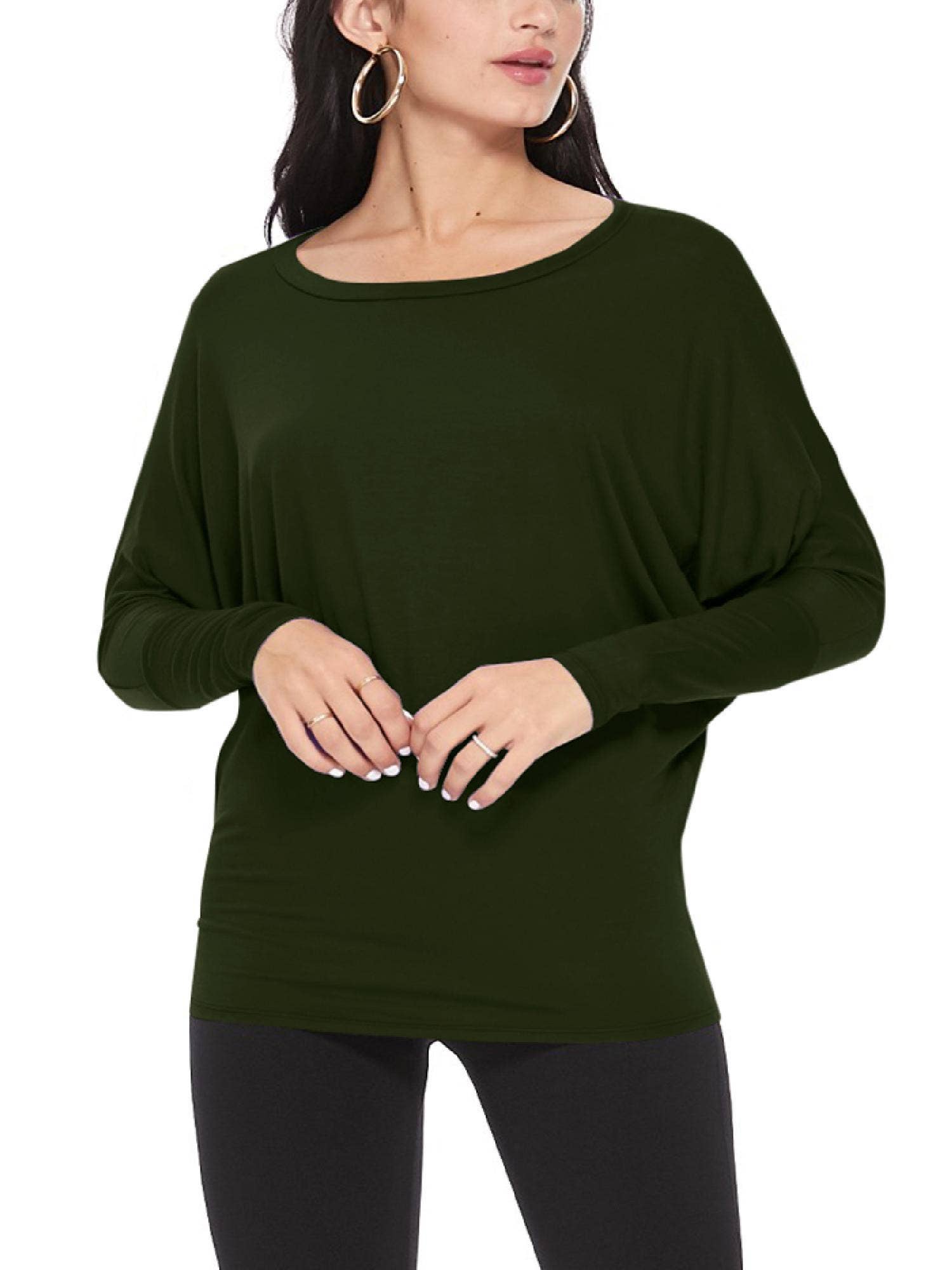 MOA COLLECTION - Wholesale Knit Top - Women's - Women's Casual Solid Color Dolman Sleeve Top11
