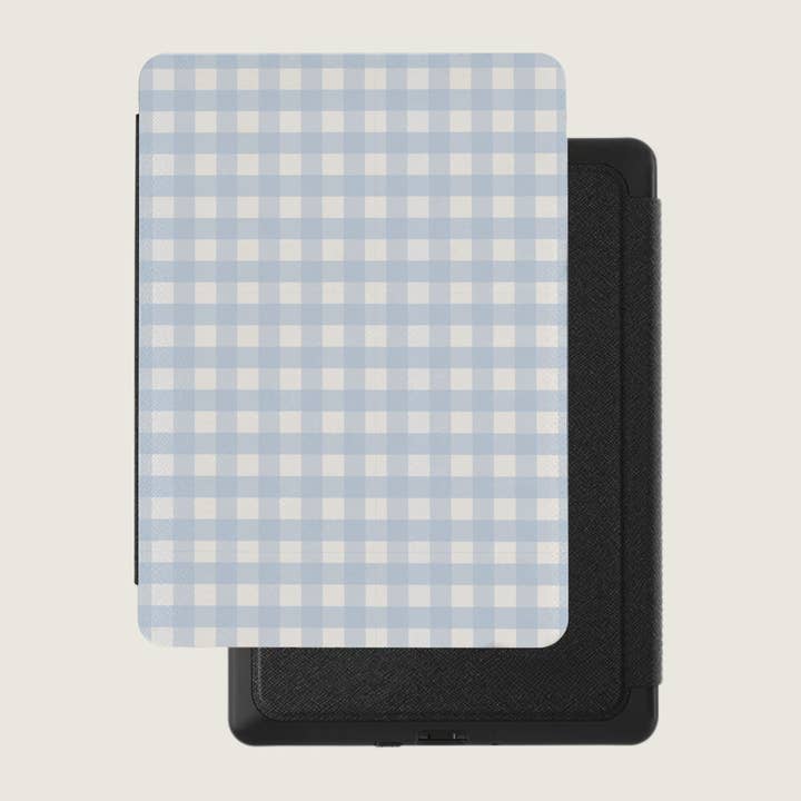 Himmelsblå Gingham Kindle-fodral för wholesale av MagicMerchEmporium