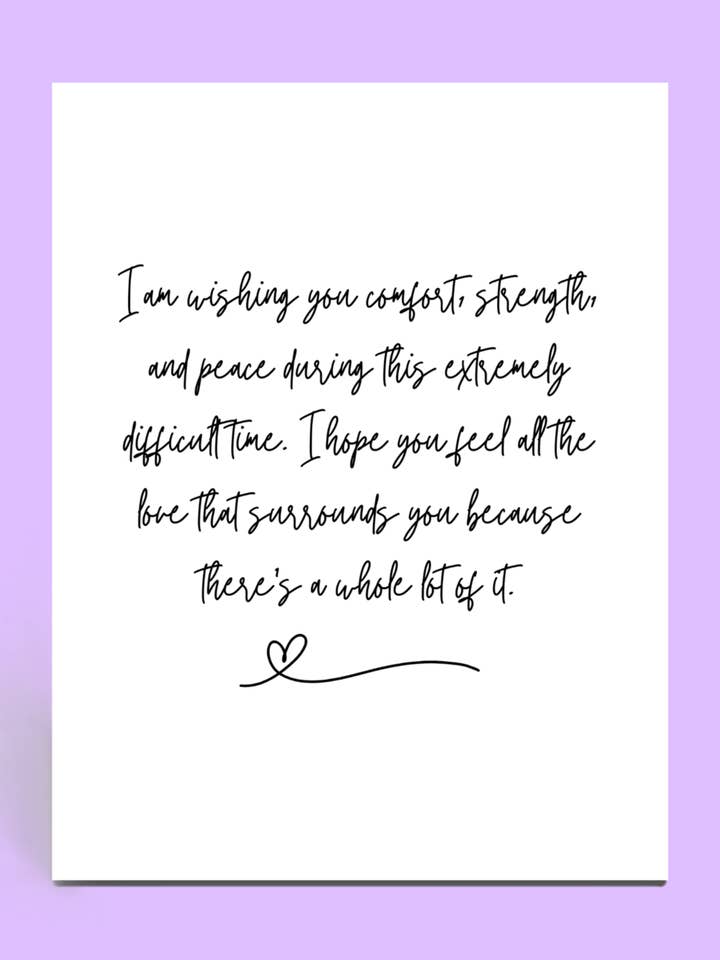 Comfort, Strength, and Peace Card for wholesale by Cards o' Glee LLC