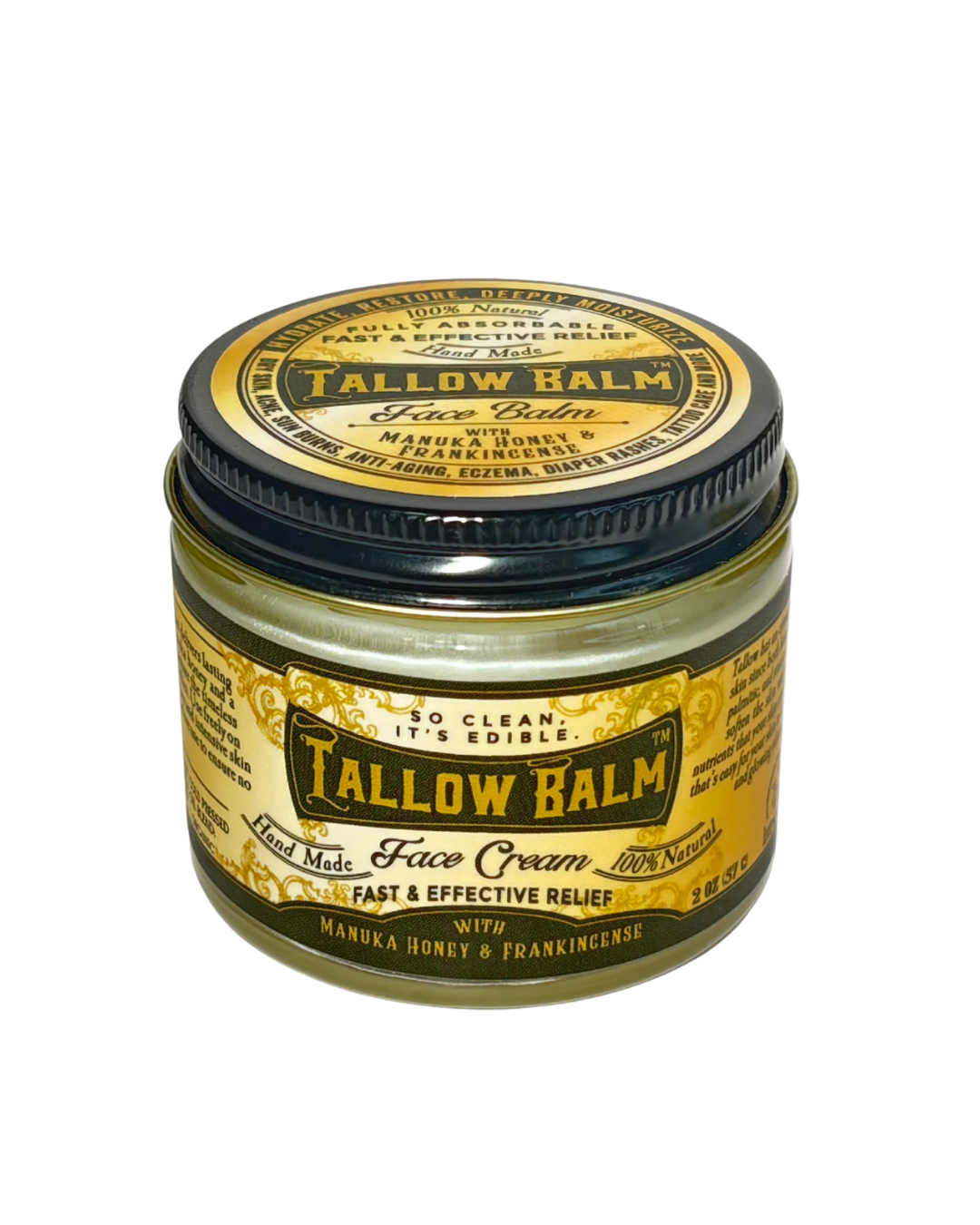 Roots And Leaves - Wholesale Facial Moisturizer - Tallow Face Cream with Manuka Honey & Castor Oil1
