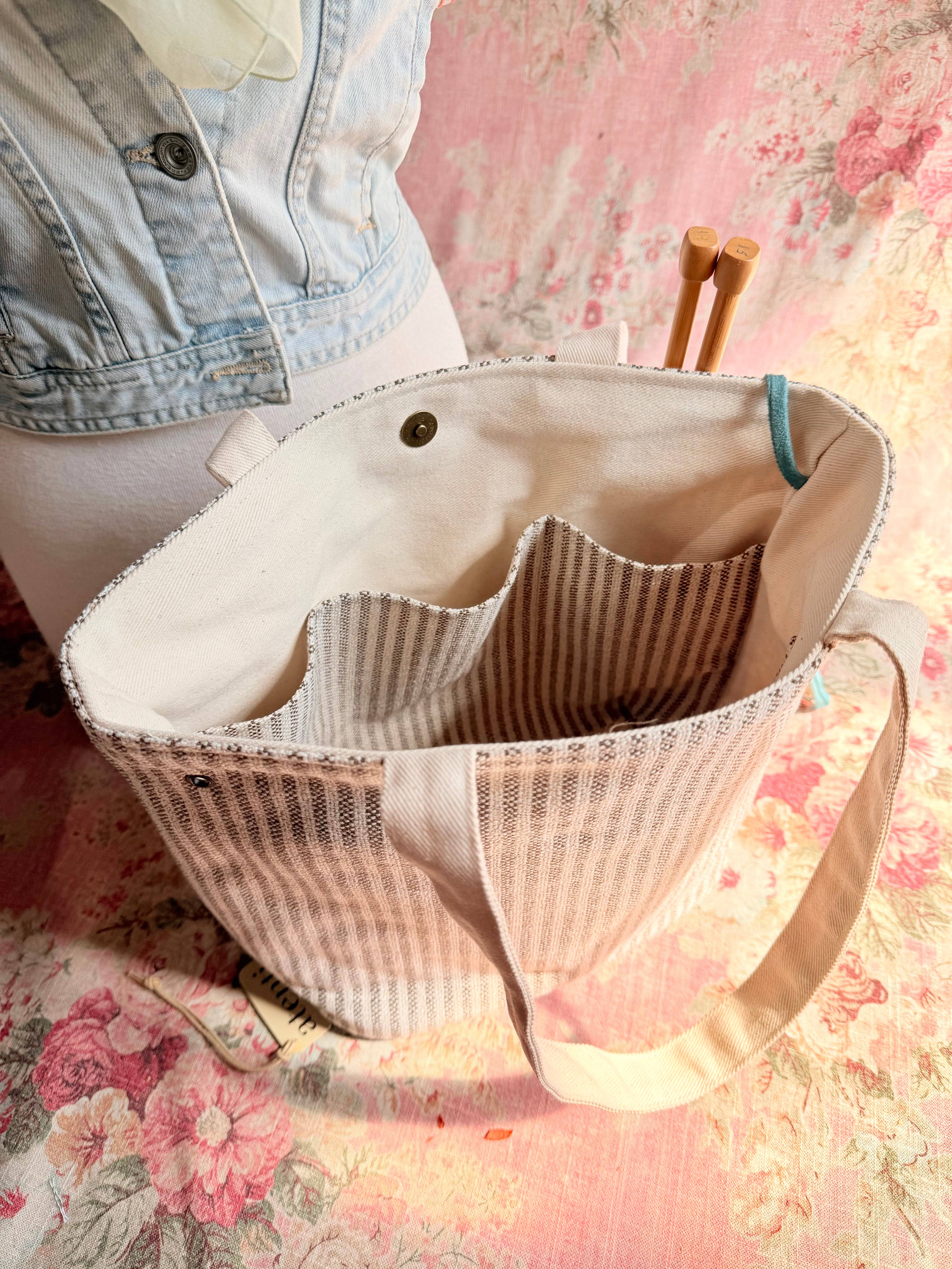 Atenti – wholesale Tote bag – Women's – The Fiore Project Tote-Reg, Needle Arts/Craft Carryall, USA Handmade1