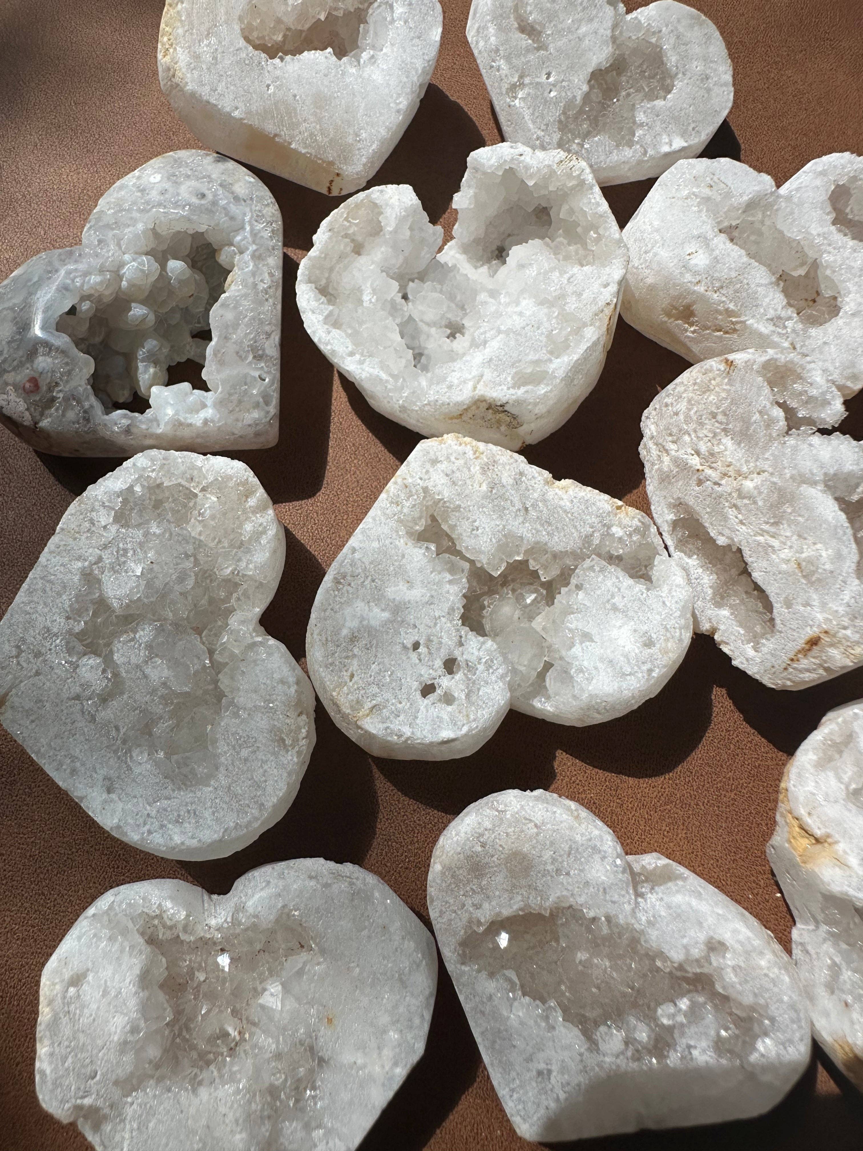 Moon Rituals - Wholesale Spiritual Stone/Crystal - Sparkling Natural Druzy Agate Heart Crystal | Grounding, Calming & Protective. christmas crystal gift.0