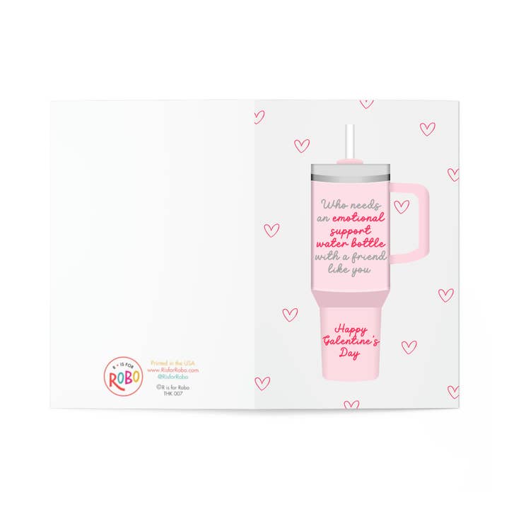 R is for Robo - Wholesale Valentine's Day Card - Funny Galentines Day Card Pink Greeting Cards for Friends2