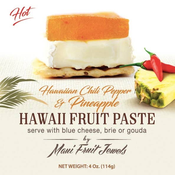 Alta Gama Foods - Wholesale Jam/Jelly - Maui Fruit Jewels - Hawaii - Fruit Paste - Hawaiian Chili Pepper Pineapple - 4 oz