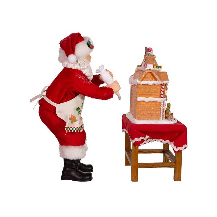 Kurt S. Adler, Inc. - Wholesale Christmas decoration - 10.5"B/O SANTA W/LED GINGERBREAD HOUSE 2P4
