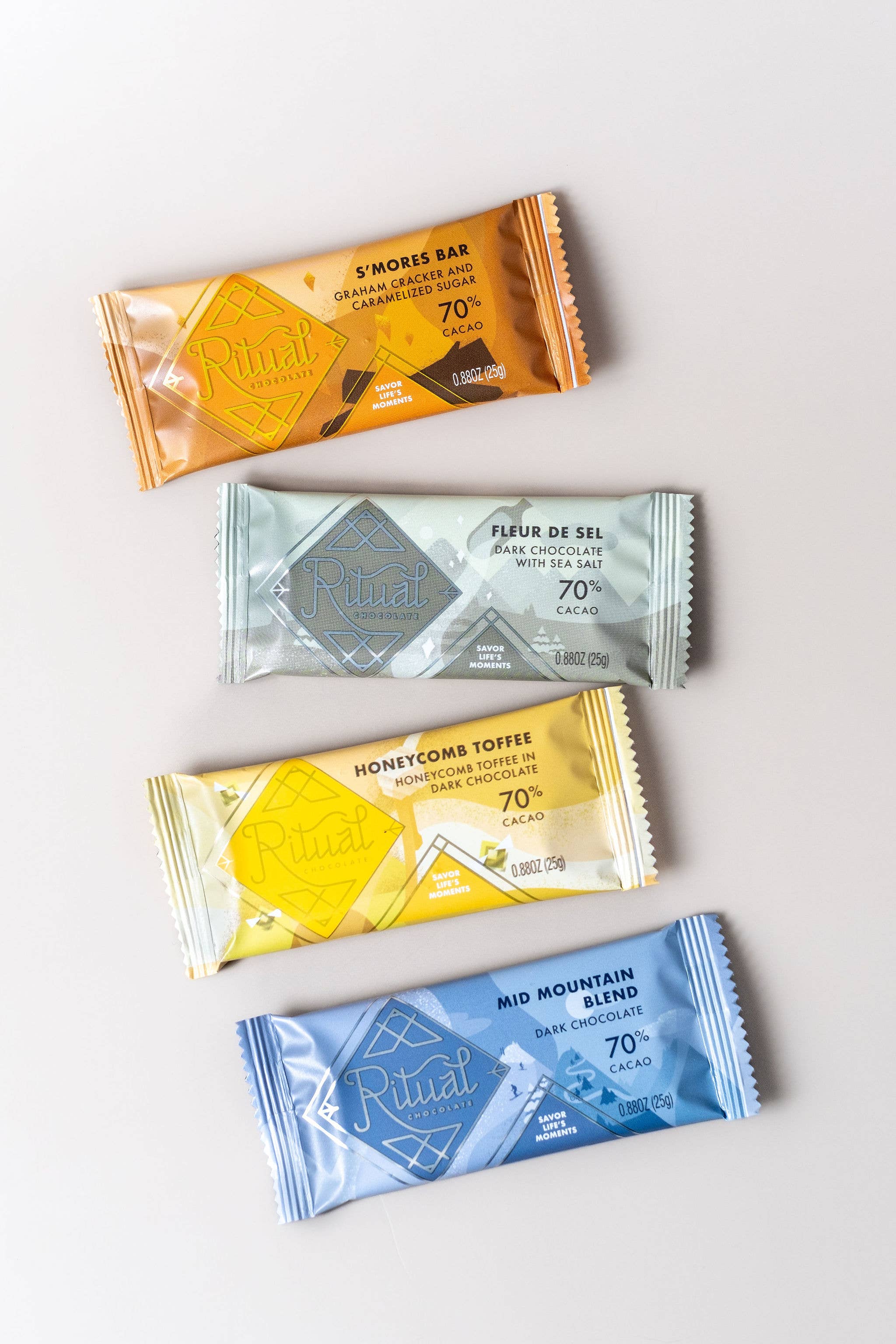 Ritual Chocolate - Vente Barre chocolatée - Barre Mini S’mores 25g, Chocolat Noir 70%3