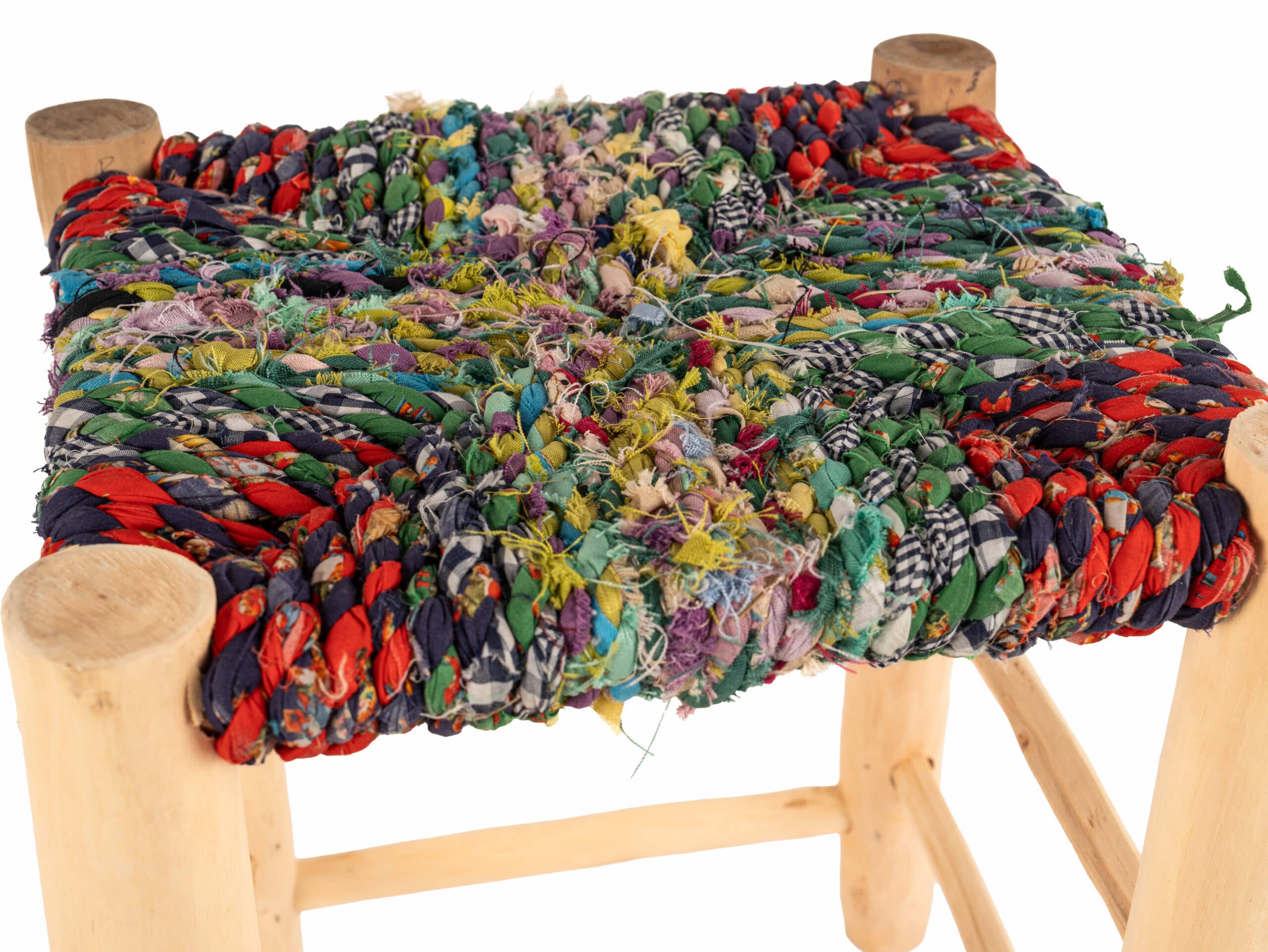 ZocoChic – wholesale Stool – Multicolor wooden stool, Moroccan ethnic stool3