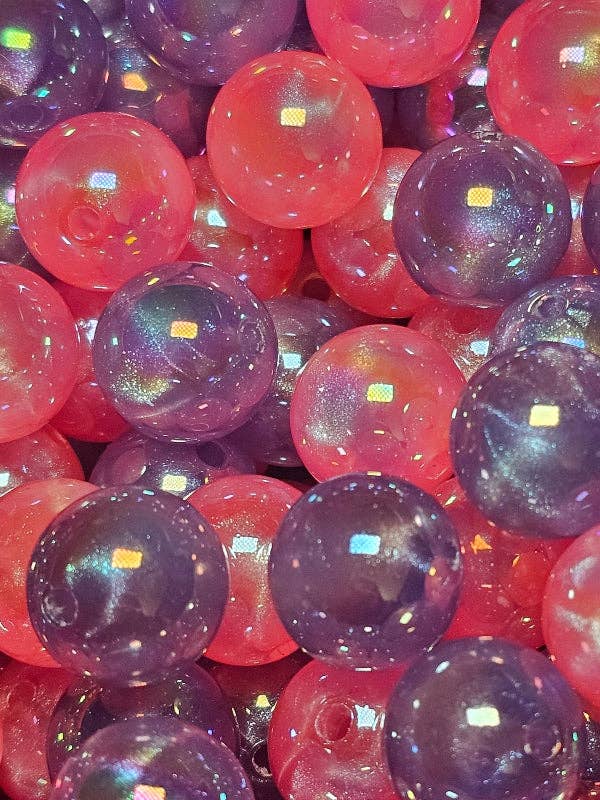 10 pcs - Starlight Sorbet Galaxy Beads - Resin - 16 MM for wholesale by MadiLind's Crafting Corner, LLC