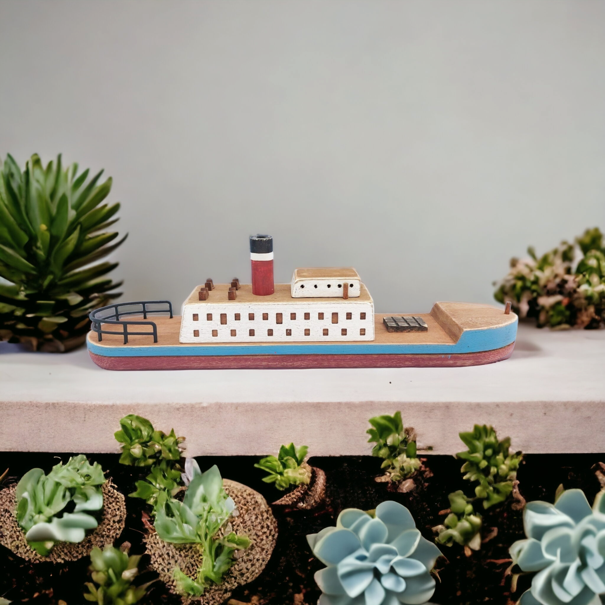 Growing Little Folks - Wholesale Wood toy – Child - Harbour Town Boat (Small)0