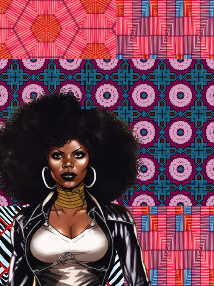 Stampa artistica Assata Pink Collage per la vendita all'ingrosso da parte di Blacartistry