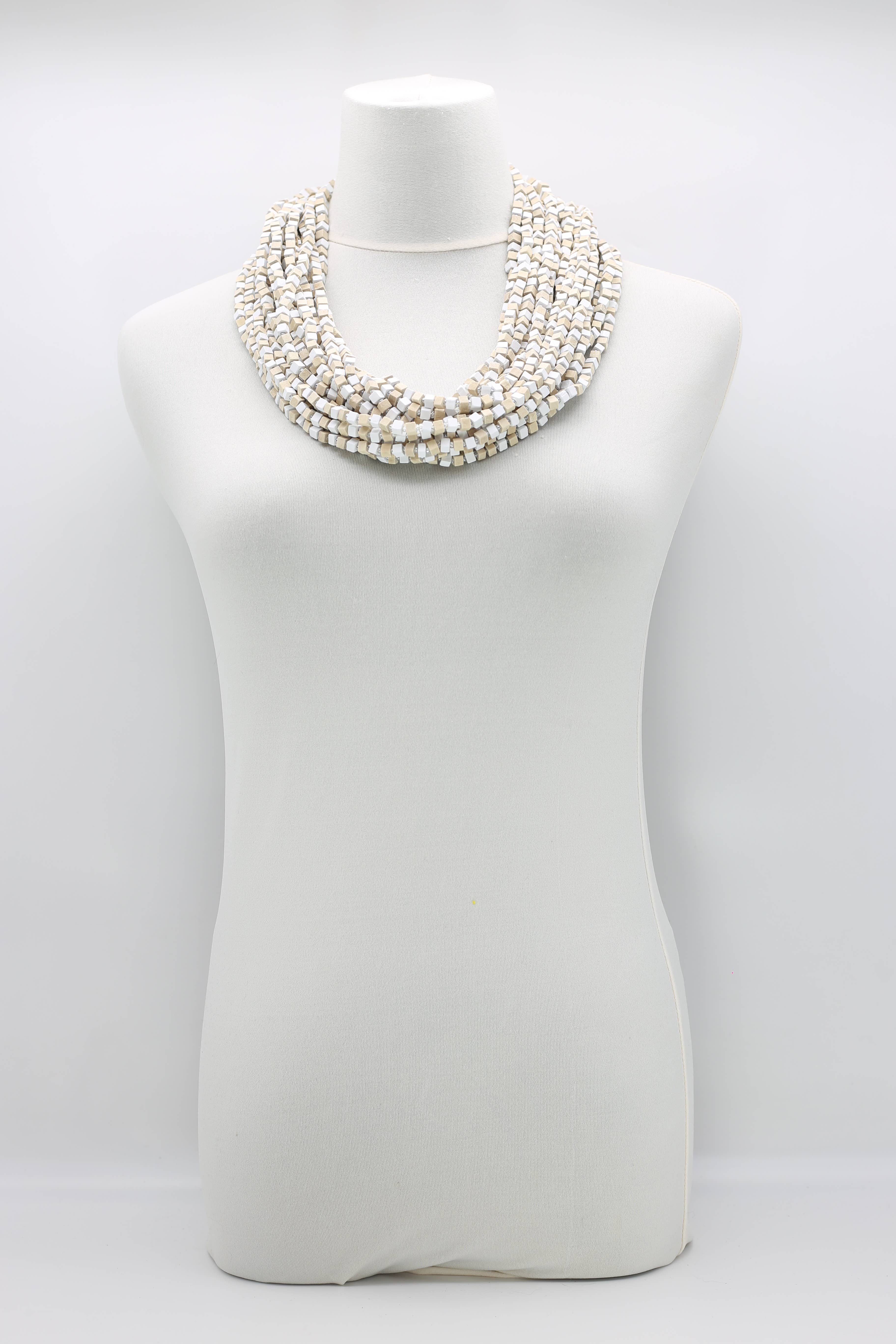 Jianhui London – Engroshandel Perlehalskæde – Den næste Pashmina halskæde Træperler - Mosaic Art117