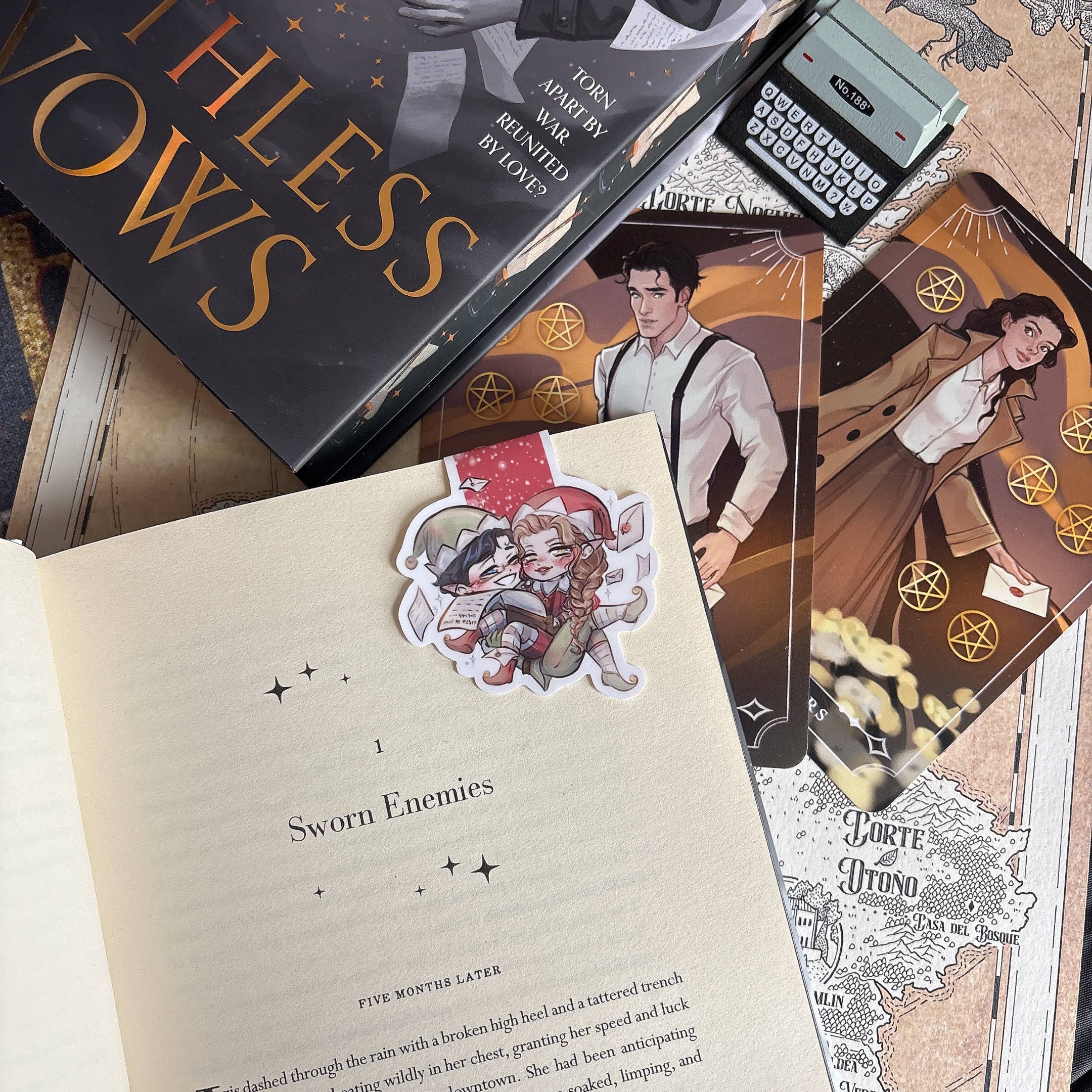 Alsace’s Art - Wholesale Bookmark - Marcapáginas Navideño Iris & Roman -Rivales Divinos.2