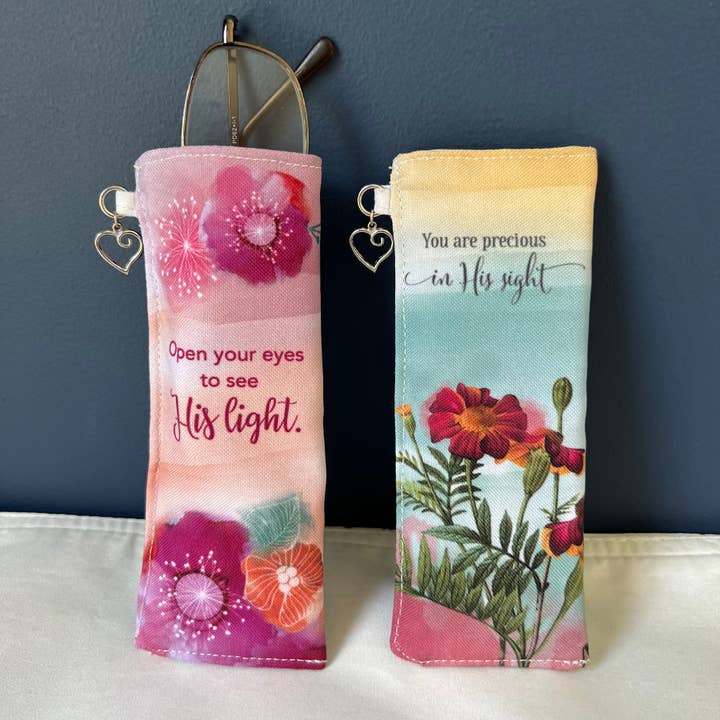 Faithful Florals Fabric Eyeglass Cases for wholesale by Abbey + CA Gift