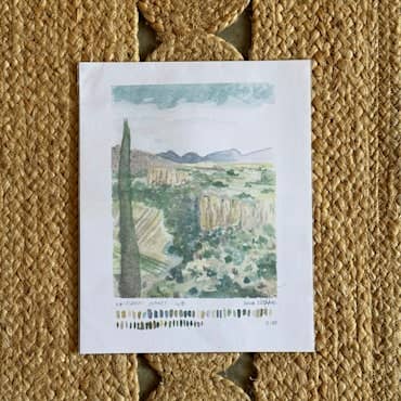 Arcosanti - 8x10 Risograph for wholesale by Julia Solano