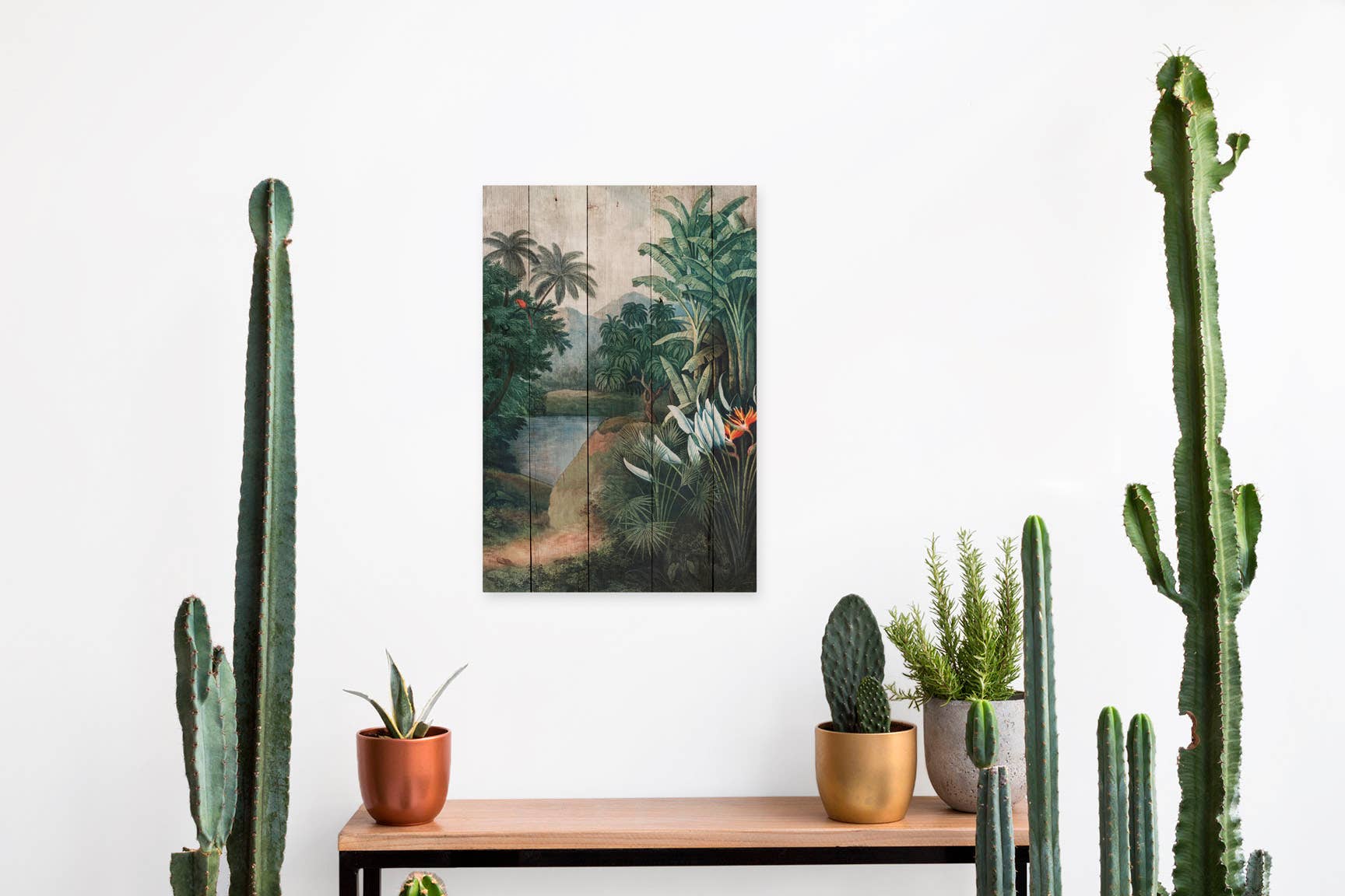 Really Nice Things - Wholesale Plaque - Decorative wood panel 60x40 tropical jungle2