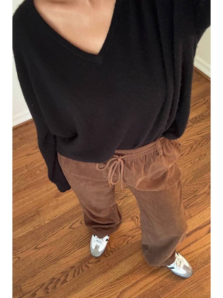 Salty - Wholesale Pants - Women's - CORD DRAWSTRING WIDE PANTS19