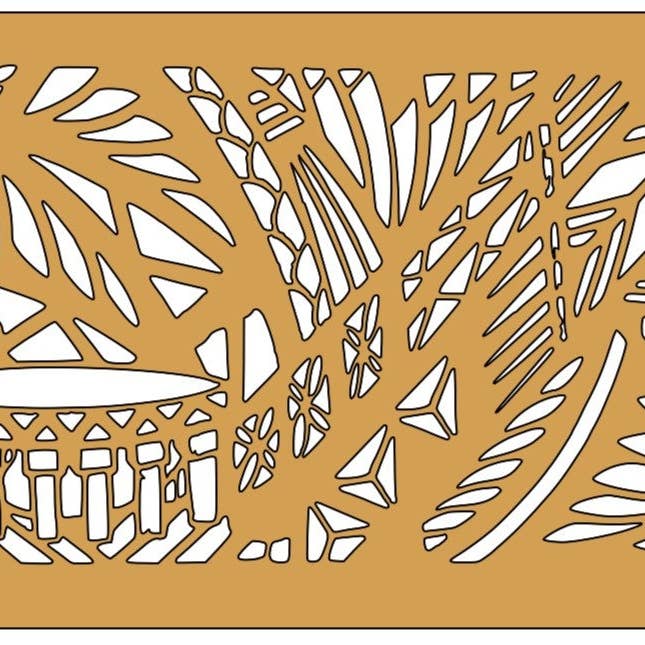 Pochoir à bordure fine pour bol à kava samoan pour la vente par Belle Stencils