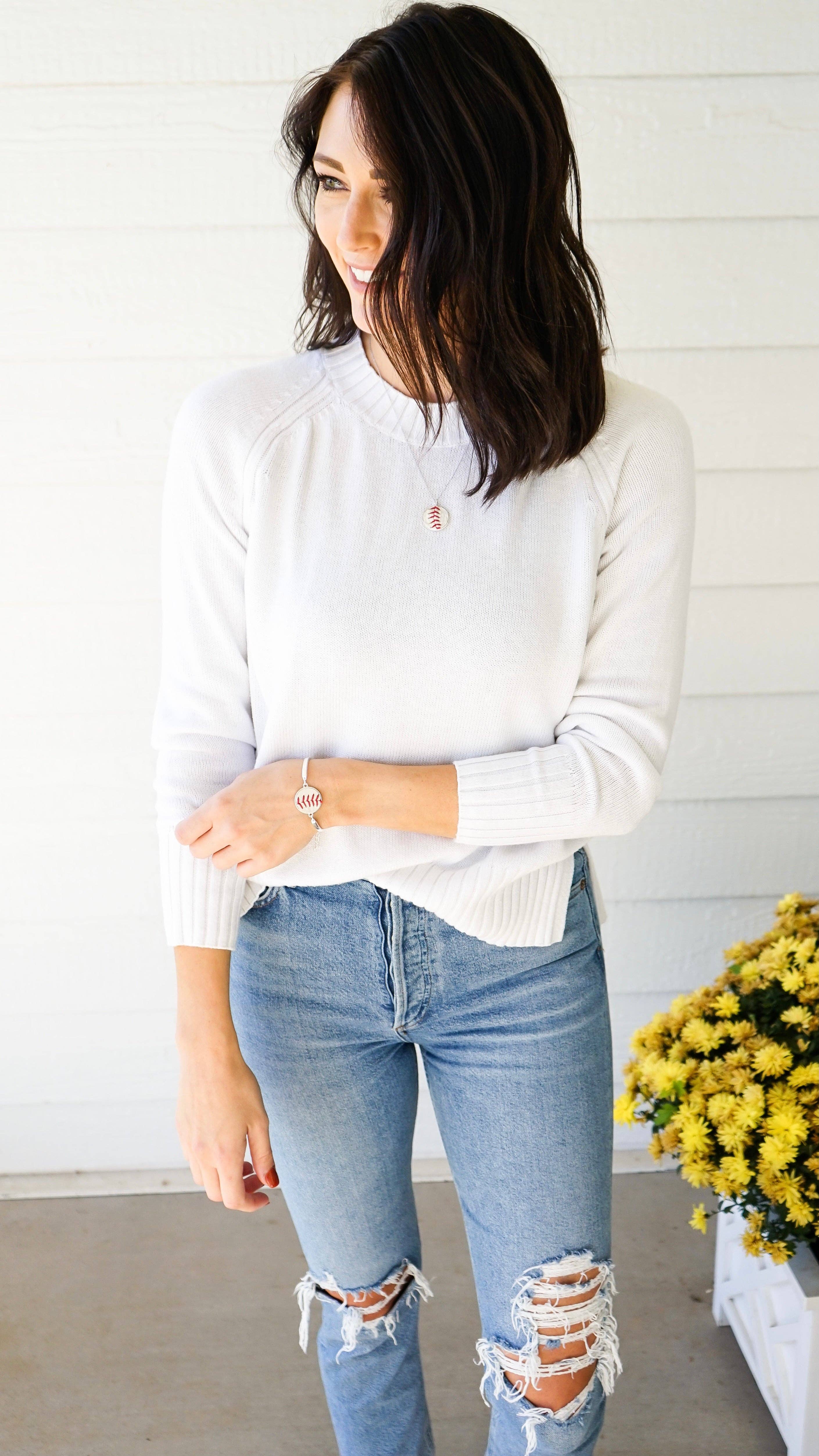 Baseball Seams Co. - Vente Bracelets à breloques/pendentifs - Bracelet à couture de baseball en argent6