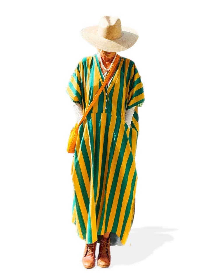 Caftano a righe da surf per la vendita all'ingrosso da parte di Cabana Club California